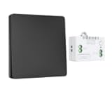 230V Funk Lichtschalter Set Ohne Batterie–Kinetischer Funkschalter Licht Kabellos,Funk Lichtschalter 230V Wasserdicht,Funklichtschalter Set mit Fernbedienung für Lampe,Garten&Haus(3Schalter,Schwarz)