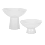 VALICLUD 2Stücke Keramische Obstteller mit Standfuß Dessert und Kuchenteller für Hochzeiten Partys und Feiern Spülmaschinenfest