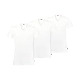 Levi’s V-Ausschnitt-T-Shirt, bequemes und elastisches Kurzarm-Baumwoll-T-Shirt und Unterhemd für Herren, 3er-Pack