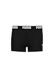 PUMA Badehose für Jungen Swim Boys Logo Trunk Badeshorts Jungen schnelltrocknend Chlorbeständig, Farbe:Black, Bekleidung:140