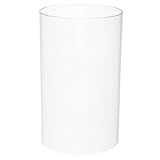 Luxshiny Klarglas Kerzenhalter Windbeständig Design für Tischdeko für Hochzeiten und Partys Glaszylinder für Stilvolle Beleuchtung