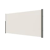 Versenkbare Seitenmarkise für den Außenbereich, wasserdicht, Polyester, Terrassenschatten, UV-Schutz, 30+, 180 x 350 cm, gelblich, perfekt für Decks und Balkone