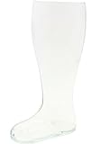 Dekohelden24 XXL-Bierglas, Bierstiefel, Stiefel, für 2 L aus Glas, Transparent, Größe H: ca. 33 cm