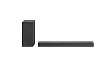 LG DS75Q 3.1.2 Soundbar (380W) mit kabellosem Subwoofer & MERIDIAN-Technologie (Dolby Atmos, HDMI, Bluetooth), Dark Steel Silver