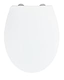 WENKO WC-Sitz Toilettendeckel mit Absenkautomatik (Softclose), abnehmbar durch Fix-Clip, O-Form, bruchstabiler Thermoplast, weiß, Mod. Ostuni