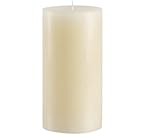 Mister Candle - 10,2 x 15,2 cm, elfenbeinfarbene Stumpenkerze, geruchlos, einfarbig, handgefertigt mit Baumwolldochten, tropffrei