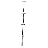 Amosfun 4 Stück Multifunktions-Schlaghammer Medizinische Ökonomie-Percussion neurologische Perkussion Diagnosegerät Krankenhaustesthammer Krankenhausbedarf Rostfreier Stahl Schwarz