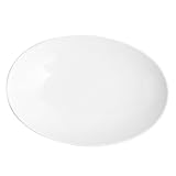 STOBAZA Nordische Keramik fischplatte Snack Dessertteller Oval mit Glatter Oberfläche Dekorativ für Küche und Vielseitige Obst Süßwarenpräsentation