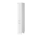 Vicco Apothekerschrank R-Line, Medizinschrank für die Küche, Weiß Hochglanz/Weiß, 30 cm