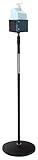 Stagecaptain DH-20BK Desinfektionsmittelständer - Halter für Desinfektionsmittel oder Flüssigseife - Ständer mit stabilem Rundsockel - bis 95 mm Durchmesser - Aus Stahl - Schwarz