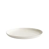 home&you - Dessertteller Plata Ø20.5cm, Kuchenteller, Speiseteller, Frühstücksteller, Teller aus New Bone China, Geschirr, Tischdeko, für Dessert, Kuchen, Gebäck - Silber