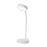 Mikikit dimmbare Leselampe tischlampe the desk lamp schreibtischleuchten tablelamp pultleuchte Augenschutz Klebeband-Spender-Schreibtisch LED Lampen Nachtlicht geführt LED-Nachtlicht Weiß