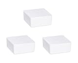 WENKO Nachfüller Raumentfeuchter Mod. Cube, 3er Set 500 g Granulat-Block, reduziert Schimmel und Gerüche, sofortige Wirkung bis zu 2 Monate, Maße (B x H x T): 10 x 5 x 10 cm, Weiß