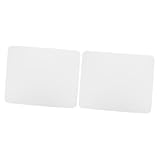 DIYEAH 2 Stück Gaming Mauspad Pu-Leder Rutschfestes Keyboard Pad Doppelseitig Weiß-Silber Kratzfestes Office Schreibtischmatte für Büro und Gaming Praktische Tischunterlage