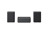 LG SPQ8-S kabellose Rück-Lautsprecher (140 Watt) für die LG Soundbars DS90QY & DS80QY, Dark Steel Silver [Modelljahr 2022]