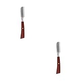 VICASKY 2 Stück manueller Rasierer Rasur für Männer Bartrasierer für Männer Bart- und Schnurrbart -Pflegewerkzeug Schnurrbartformwerkzeug Bartformer Gesichtsrasierer Rotes Sandelholz