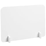 SAFIGLE Raumteiler Weiß für Schülerschreibtische Schreibtischteiler mit Spritzschutz Abgerundete Kanten Sichtschutzwand für Büro Schule und Restaurant Acrylplatte Einfache 40x30cm