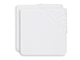 Jollein 2550-503-00001 Wickeltuchabdeckung Frottee 50x70cm weiß (2er Pack), weiß, 550 g