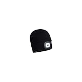 Portwest BEANIE MIT USB WIEDERAUFLADBAREN LED LEUCHTEN, Größe: Einheitsgröße, Farbe: Schwarz, B029BKR