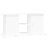 vidaXL Aquariumständer, Aquarium Unterschrank mit viel Stauraum, Aquarium Tisch mit Stabiler Oberplatte, Aquariumschrank Aquarium Halter, Weiß Holzwerkstoff