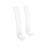 Rückenlehnenhalterung | BRL | Rückenlehnenstütze Bank, Rückenlehne Halterung DIY, Rückenlehnenstütze Stahl, Lehnenhalterung | (2x Halterungen - Weiß)