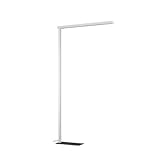 Arcchio LED Büro Stehlampe weiß schwarz, Bürolampe Stehlampe Uplight und Downlight, Deckenfluter 4498lm, 4000K, Standleuchte Office, Büro-Stehleuchte