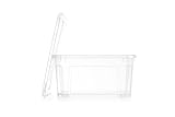 IKEA Aufbewahrungsbox SAMLA mit 5 Liter Inhalt - MIT Deckel - stapelbare, transparente Box 28x19x14 cm