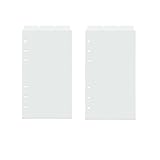 A6-Ordner-Trennblätter, mattierter Kunststoff, Index-Trennblätter, oben 3 Register, Planer-Einsätze, 6 Blatt, nachfüllbare Seitenschutz für 6-Ringbuch, Notizbuch, 2 Stück