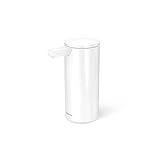 simplehuman 266ml Sensorspender, wiederaufladbarer automatischer Flüssigseifenspender, Variable Dosierung, tropffreies Ventil, IP67 wasserdicht, weißer, ST1085
