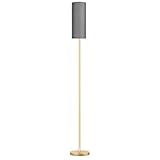Seruno X Stehlampe Wohnzimmer, Grau Standleuchte mit 3 Farbtemperaturen 9W LED Glühbirne, Modern Stehlampe mit Gold Mast, Zugschalter, Leselampe Stehleuchte für Wohnzimmer Schlafzimmer Büro