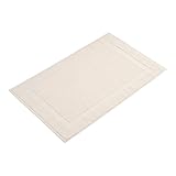 herzbach home Badvorleger 100% Baumwolle | Duschvorleger | 1.000 g/m² | Saugfähig | Waschbar (Creme, 60 x 100 cm)