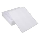 TOGEVAL Schockfester Wiederverwendbarer Eierhalter aus Dickem Perlenbaumwoll Fächer Schutzbehälter für Wachtel und Hühnereier für Transport und Kühlschrankaufbewahrung