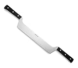 Arcos Universal Professionelles Käsemesser 290mm mit 2 Griffen, Käsemesser aus rostfreiem Stahl und Polyoxymethylen-Griff, Spülmaschinenfest, Farbe Schwarz