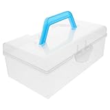 SHINEOFI Mahjong Aufbewahrungsbox Kunststoff mit Griff Gepolsterter Mahjong Halter Großzügiger Tragbare Spielstein Organizer Kasten für Zuhause und Reisen