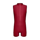 DUHENWU Herren Bodysuit Slim Fit Ärmellose Jumpsuit Mit Reisverschluss Tank Top Sportunterstützer Gym Sport Muskel Weste Bequem Leichte Tanzkleidung Stretch Unterhemd Funktionsshirt