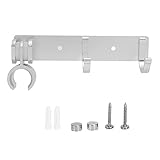 Adjustable Shower Head Holder with Hook | 180° Rotation for Improved Water Jet Angle | Wall Mounted Bath Organizer for Towels/Brushes/Loofahs | Oxidation - Protected Aluminum