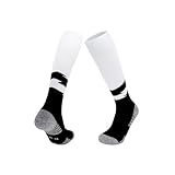PRIOKNIKO Langrohr Sports ocken für Männer und Frauen Anti-Rutsch-Profi-Trainings socken, atmungsaktive Socken, schwarz, L