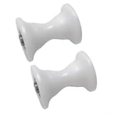 Jotekonoby Rudergerät Lagerrad, 60 x 30 mm, elliptisches Rohr, Übungsgerät, Riemenscheibe, mit Edelstahl-Kugellagern, Weiß, 2 Stück