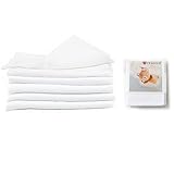 FENSILO Mulltücher Spucktücher Mullwindeln 5er 60x60cm Baby Stoffwindeln für Jungen und Mädchen weiß