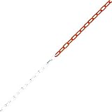 K.57 Absperrkette,rot fluoreszierend/weiß,Kunststoff,Ø 6mm,maximale Länge 10m