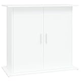 vidaXL Aquariumständer, Aquarium Unterschrank mit viel Stauraum, Aquarium Tisch mit Stabiler Oberplatte, Aquariumschrank Aquarium Halter, Weiß Holzwerkstoff