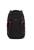 satch match Schulrucksack ergonomisch, erweiterbar auf 35 Liter, extra Fronttasche, Fire Phantom - Schwarz