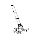 150 kg All Terrain Faltbare Sackkarre mit Seil 6 Kristallräder zum Treppensteigen Schwerlastfrachttransport ideal für Umzugspakete (Schwarz01)