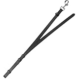 JA Horse JA3003 Leder Ausbindezügel Ausbinder Hilfszügel Zügel – Verstellbare Leather Side Reins aus hochwertigem Leder für Longier- & Dressurtraining (Schwarz, Full/Warmblut)