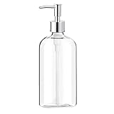 Myingaou Seifenspender, Klarglas, Seifenspender mit Pumpe, 473 ml, nachfüllbar, flüssiger Handseifenspender für Küche