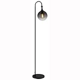 LED Stehlampe Stehleuchte Beistellleuchte Glas beweglich Wohnzimmerlampe rauch, 1x E27 LED warmweiß, Höhe 152 cm