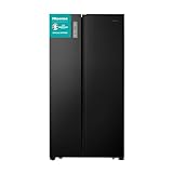 Hisense RS677N4AFC Side by Side Kühl – Gefrier - Kombination,179cm, 519 Liter Gesamtkapazität, EEK: C, LED Beleuchtung, Multi Air Flow, Inverter Kompressor, Touch Display, schwarz