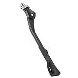 Geeignet für Fahrradständer von 20-29 Zoll, verstellbarer Seitenständer, höhenverstellbarer Mittelpumpenständer, geeignet für Mountainbikes, Elektrofahrräder und Rennradständer. (Rundkopf schwarz)