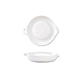 Whakano Keramik Reibe,Porzellan Reibeteller,knoblauchreibe Porzellanreibe,Keramik Ingwerreibe,Spülmaschinenfest,Keramikreibe ideal für Ingwer,Knoblauch,Muskat,Sellerie,Küchenzubehör,Weiß