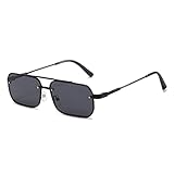 Quadratische Retro-Sonnenbrille für Herren und Damen, UV400, Outdoor-Sonnenbrille (Farbe: A, Größe: Medium)